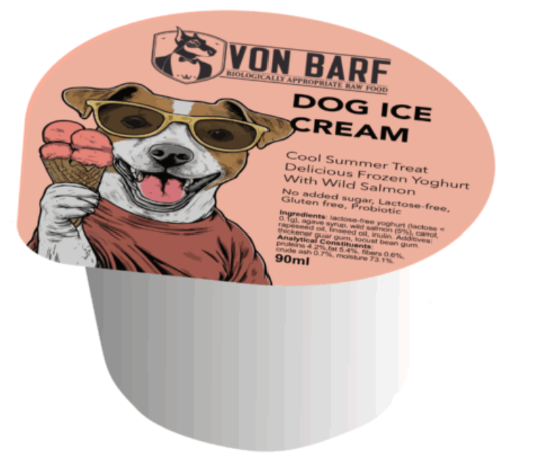 Von Barf Wild Salmon & Carrots Ice Cream 90ml