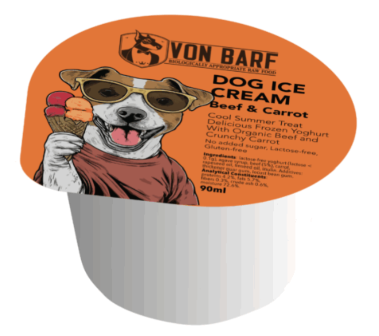 Von Barf Beef & Carrot Ice Cream 90ml