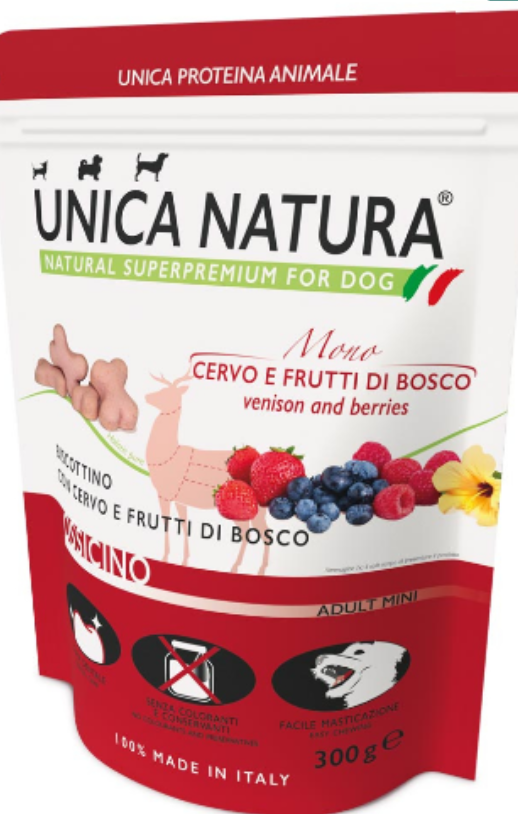Unica Natura Biscuit with Deer and Berries 300gr