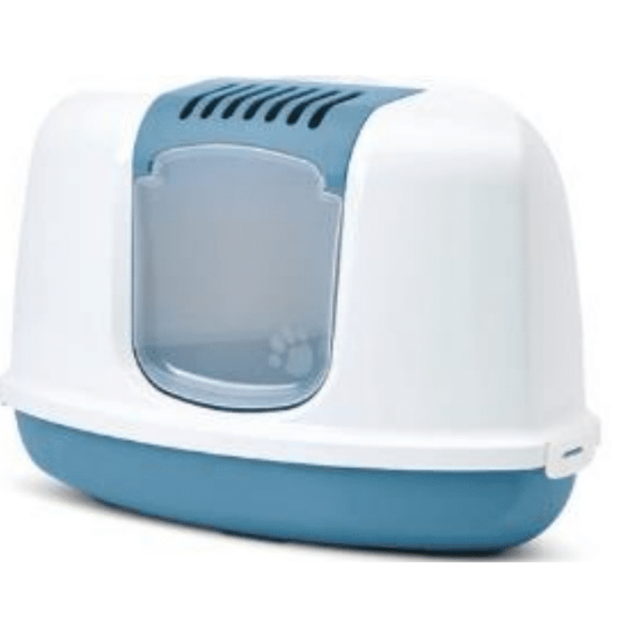 Savic Nestor Corner Toilet White And Blue 58.5x45.5x40cm