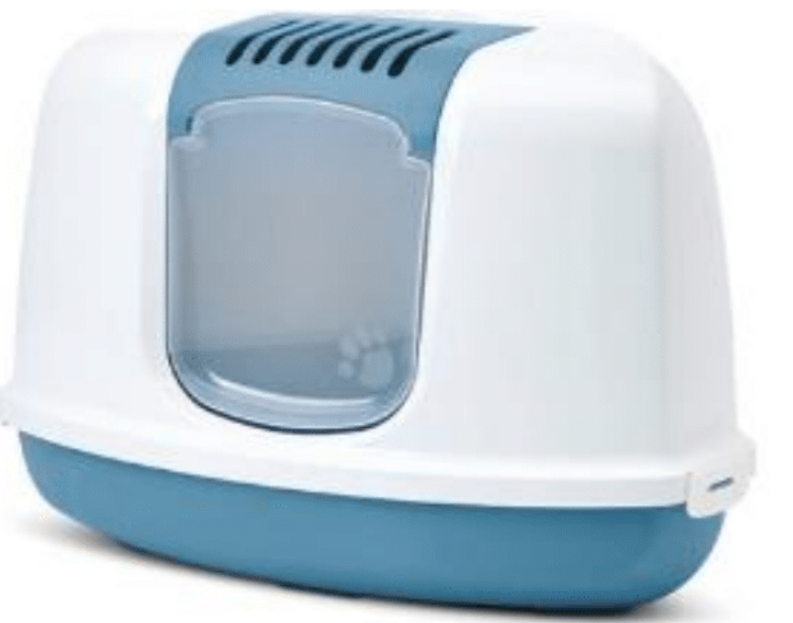 Savic Nestor Corner Toilet White And Blue 58.5x45.5x40cm