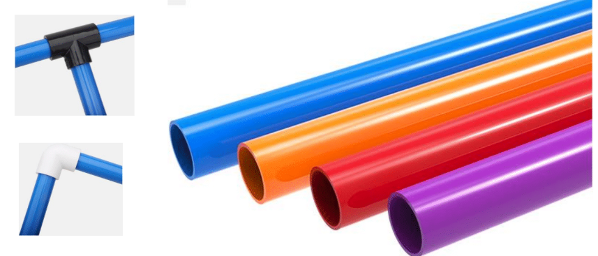 Colored UPVC Water Supply Pipe 25mm/2m Blue