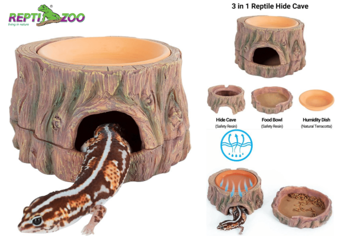 3in1 Reptile Hide Cave