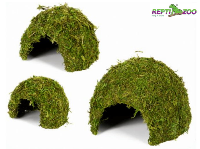 REPTIZOO Natural Moss Dome Hideout Small