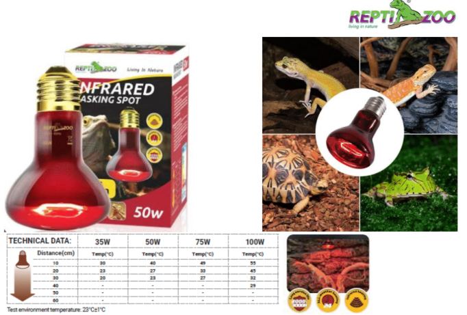 REPTIZOO Infrared Basking Spot 150W