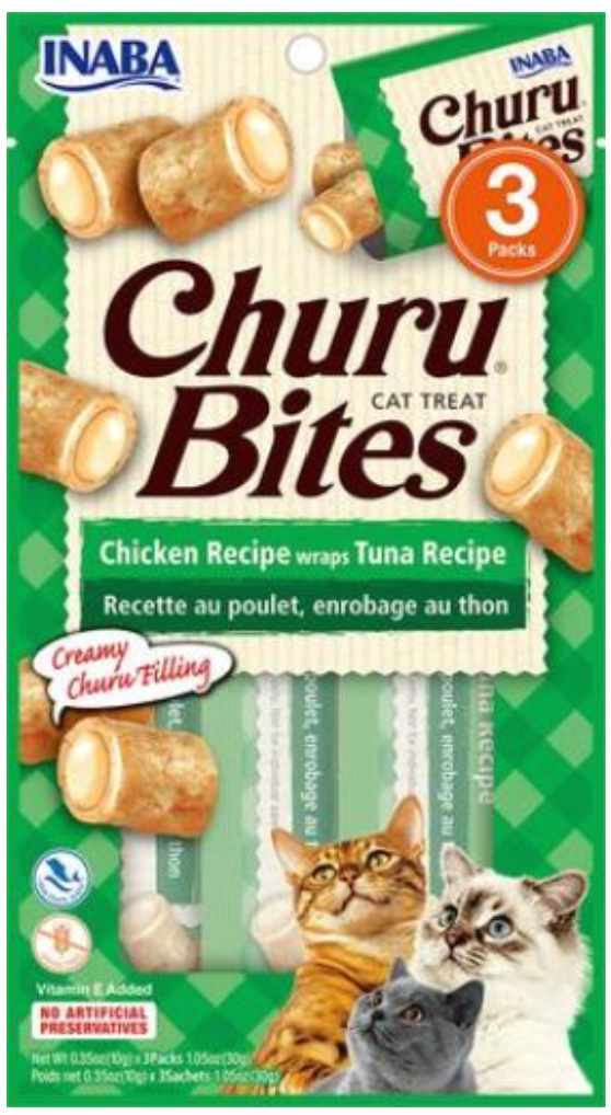 Churu Bites Chicken Wraps with Tuna 3x10gr