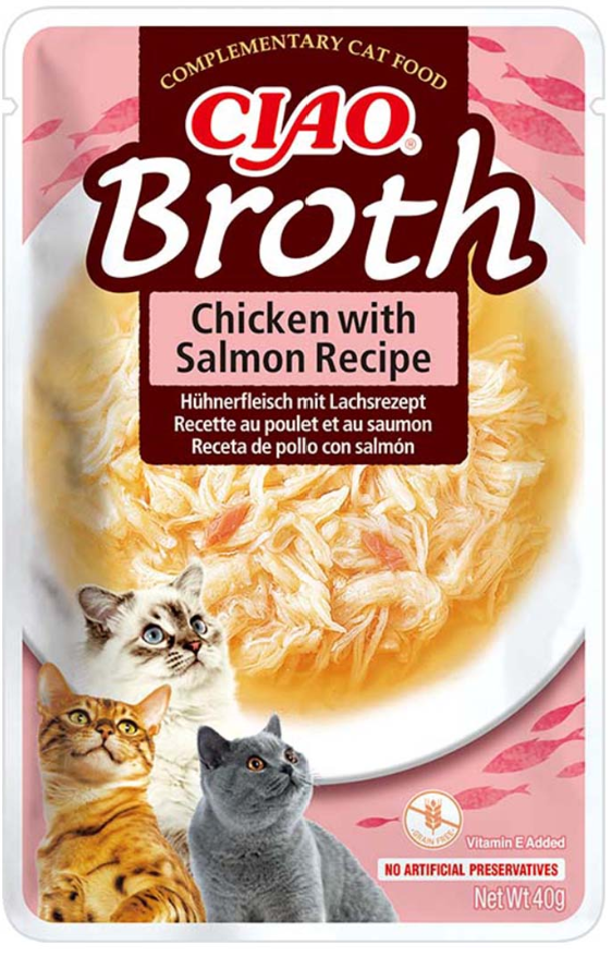 Ciao Broth Chicken with Salmon 40gr
