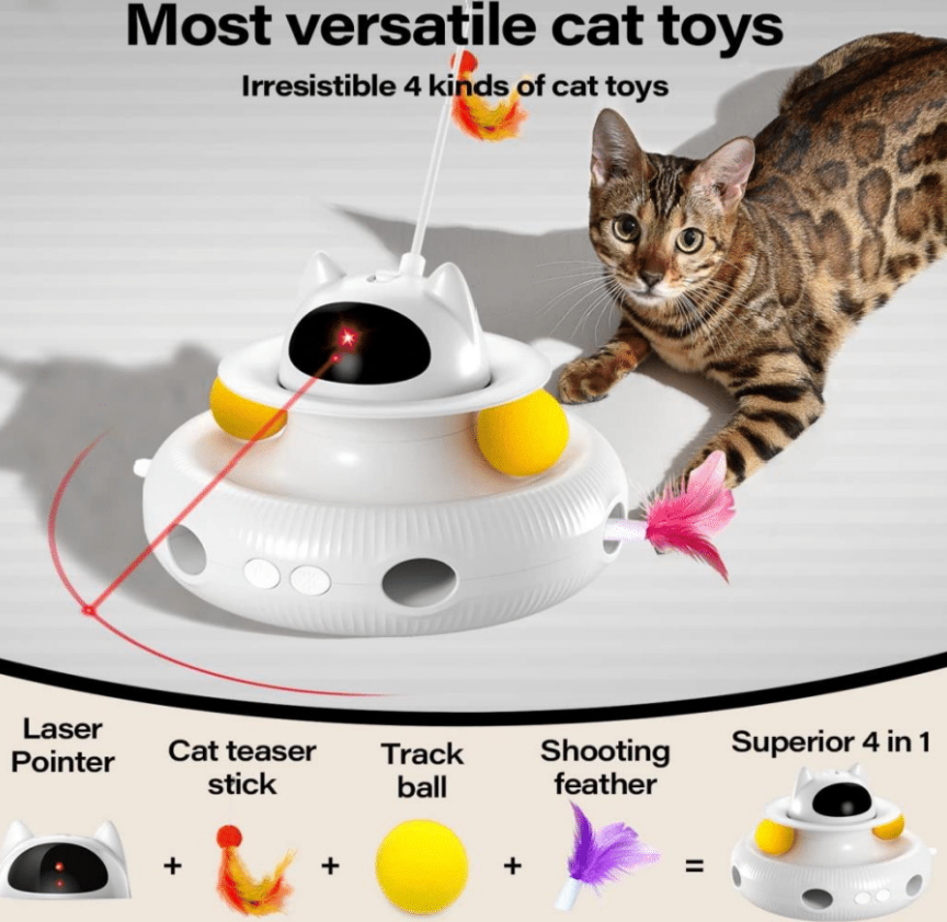 4in1 Automatic Smart Cat Toy Ø20xH13.5cm