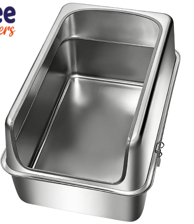 Houston Inox Stainless Steel Litter Box 60x40x35cm