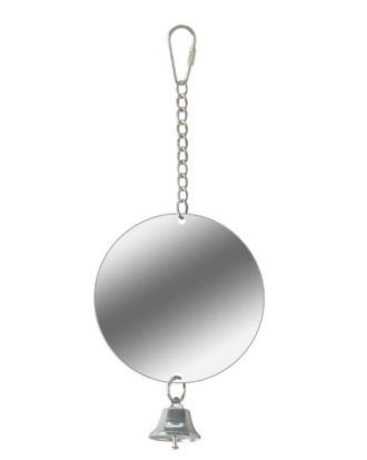 Parrot Circle Mirror & Bell Bird Toy
