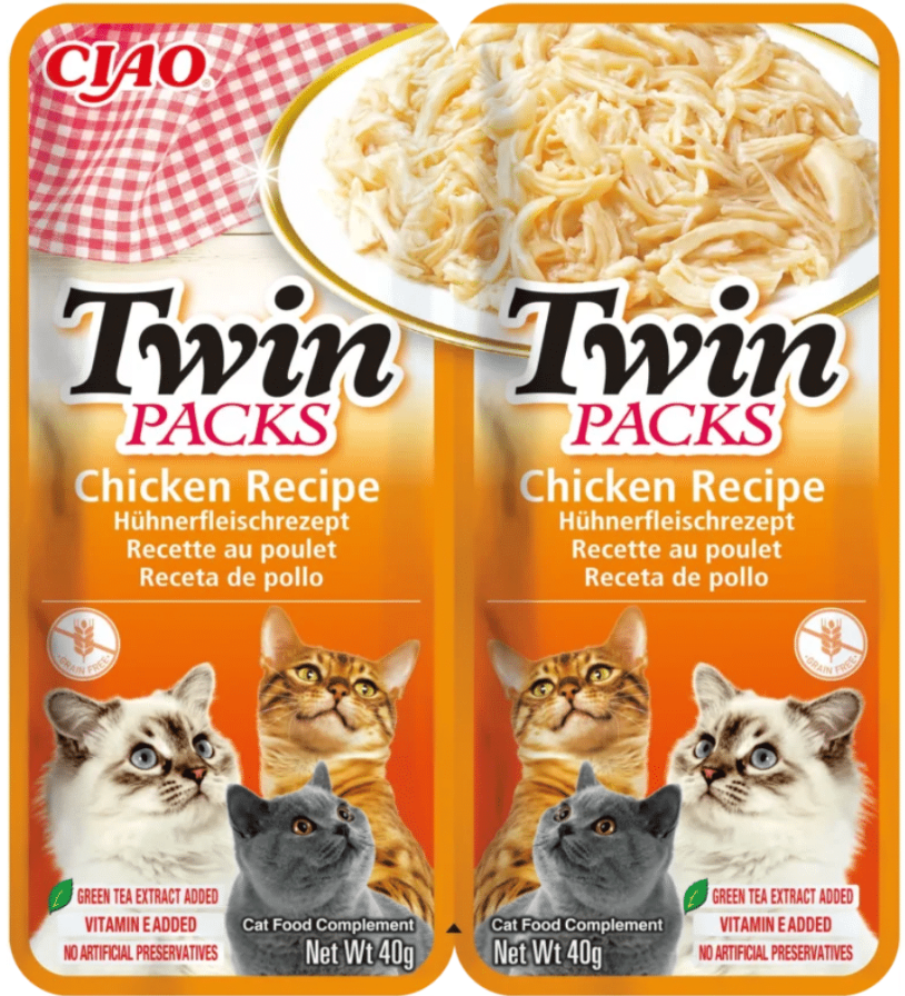 Inaba Ciao Twin Pack Chicken in Chicken Broth 2x40gr