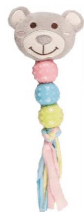 Puppy Toy Petty Bear with TPR Balls 8x3.5x27cm