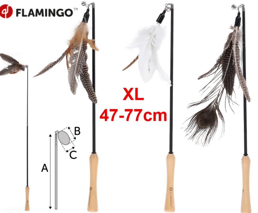 Flamingo Cat Toy Dangler Telescopic 47-77cm