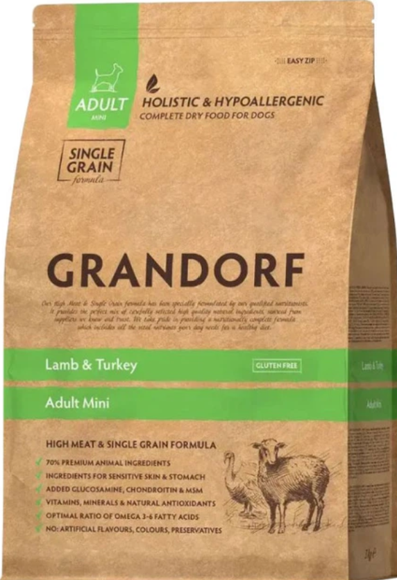 Grandorf Dog Adult Mini Lamb & Turkey 1kg
