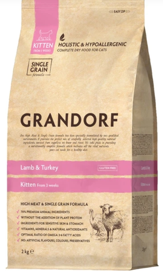 Grandorf Lamb & Turkey Kitten 2kg
