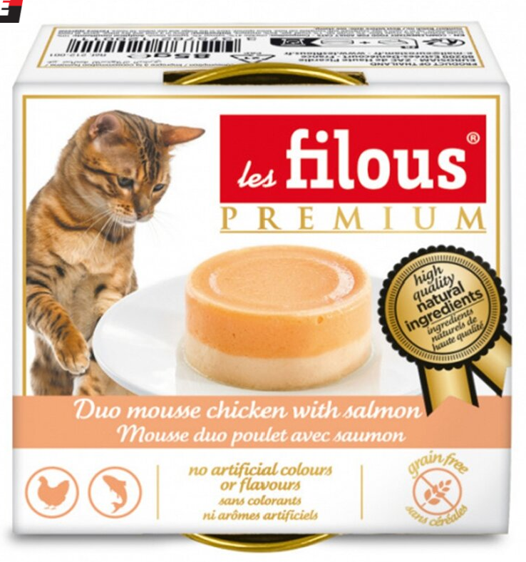 Les Filous Duo Mousse Chicken with Salmon 85gr
