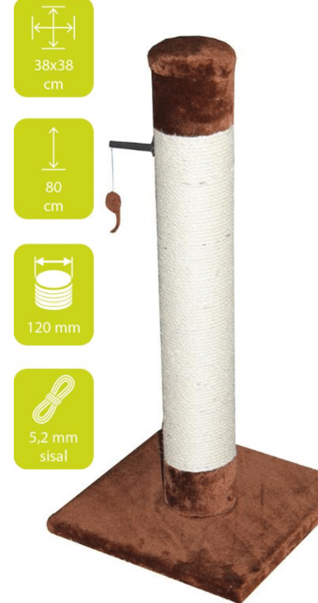 Scratching Tree Classic Post Brown 38x38x80cm