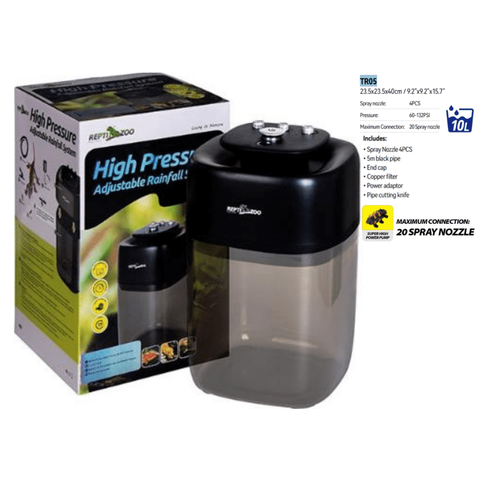 High Pressure Adjustable Rainfall System 23.5x23.5x40cm 10L