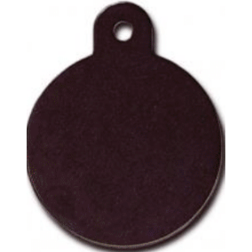 I.D Tag Large Circle Black 3.1x3.9cm