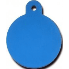 I.D Tag Large Circle Blue 3.1x3.9cm