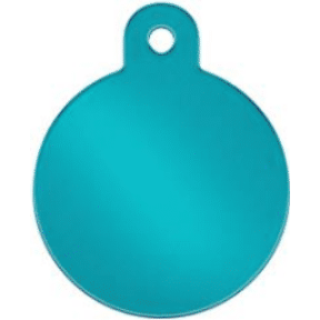 I.D Tag Large Circle Turquoise 3.1x3.9cm