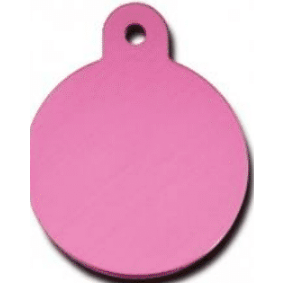 I.D Tag Large Circle Pink 3.1x3.9cm