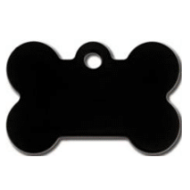 I.D Tag Small Bone Black 3x1.9cm