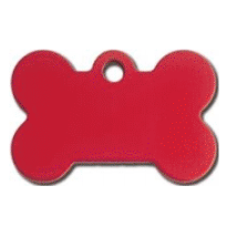 I.D Tag Small Bone Red 3x1.9cm
