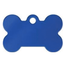 I.D Tag Small Bone Blue 3x1.9cm