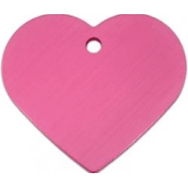 I.D Tag Large Heart Pink 3.7x3.4cm