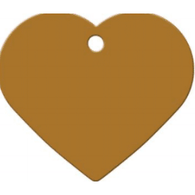 I.D Tag Large Heart Gold 3.7x3.4cm