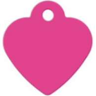 I.D Tag Small Heart Pink 2.5x2.7cm