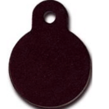 I.D Tag Circle Small Black 2.1x2.3cm