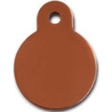 I.D Tag Circle Small Bronze 2.1x2.3cm