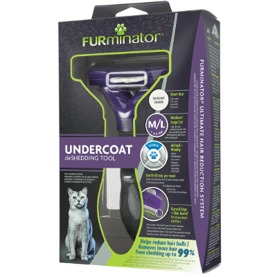 FURminator – Undercoat deShedding Tool Medium/Large Cat Short Hair