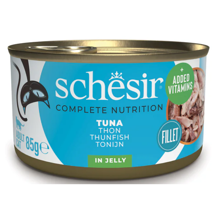 Schesir Tuna Wet Food In Jelly For Adult Cats Tin 85gr