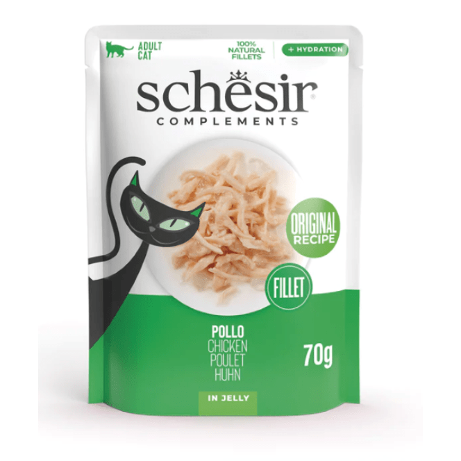 Schesir Wet Cat Food - Chicken Fillets 12x85gr