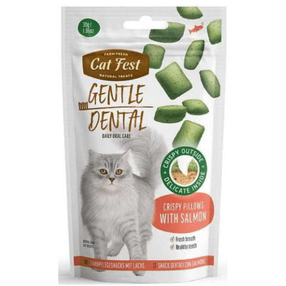 Cat Fest Dental Crispy Pillows with Salmon 30gr