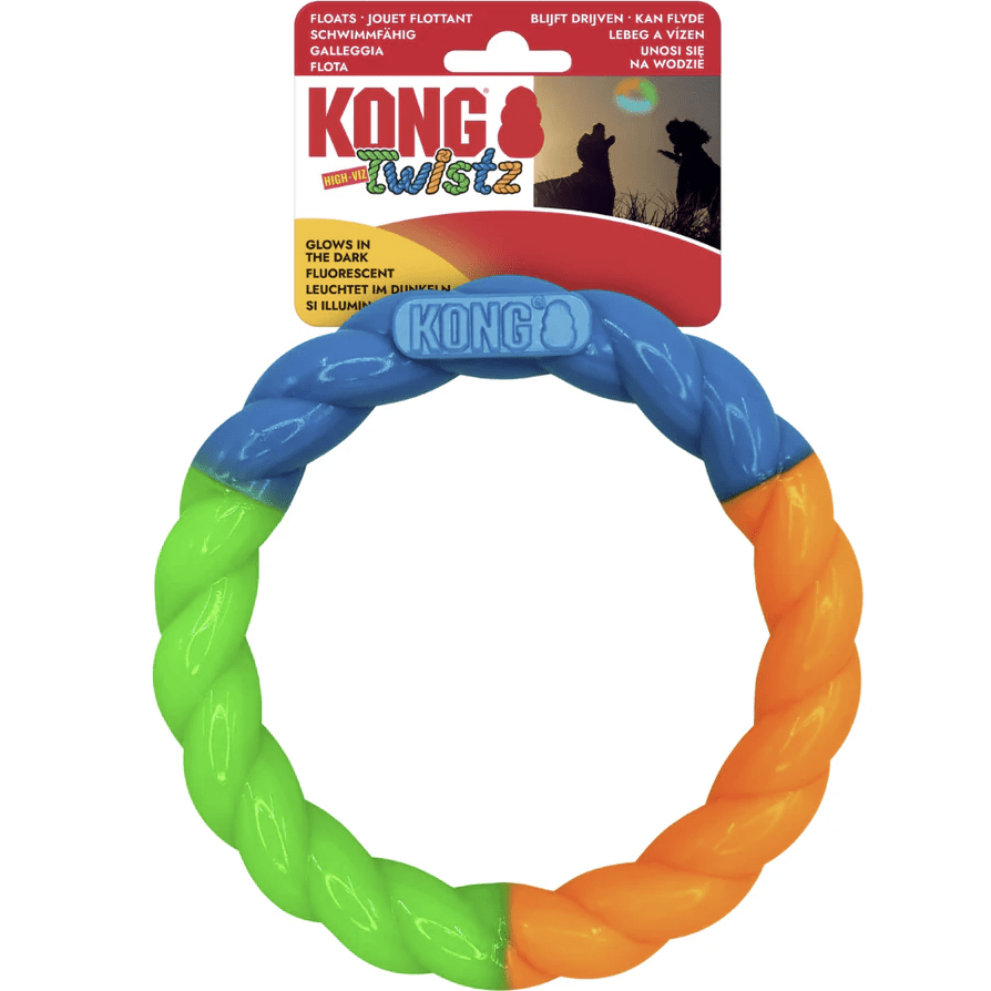Kong Dog Toy Twistz High-Viz Ring Small