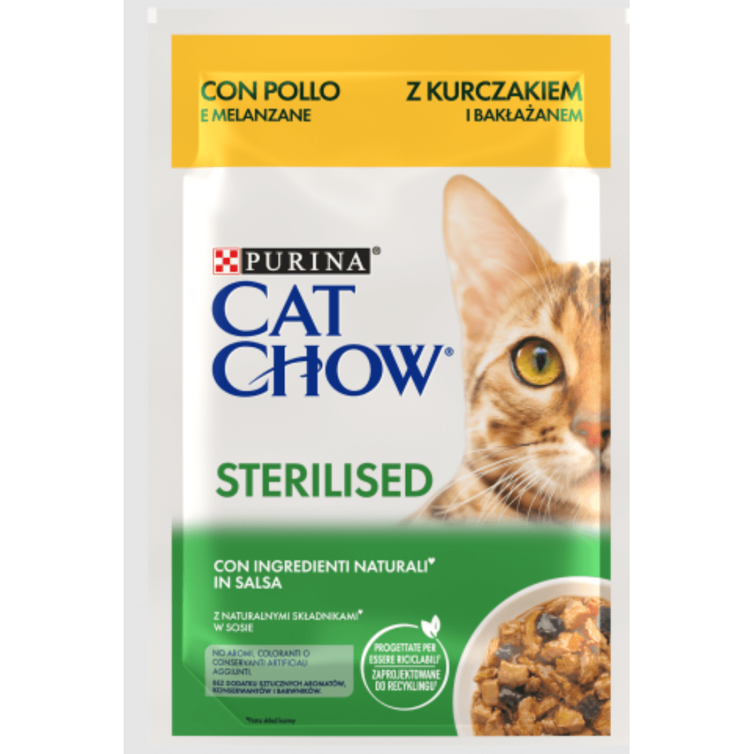 Purina Cat Chow Sterilised Chicken with Aubergine 85gr