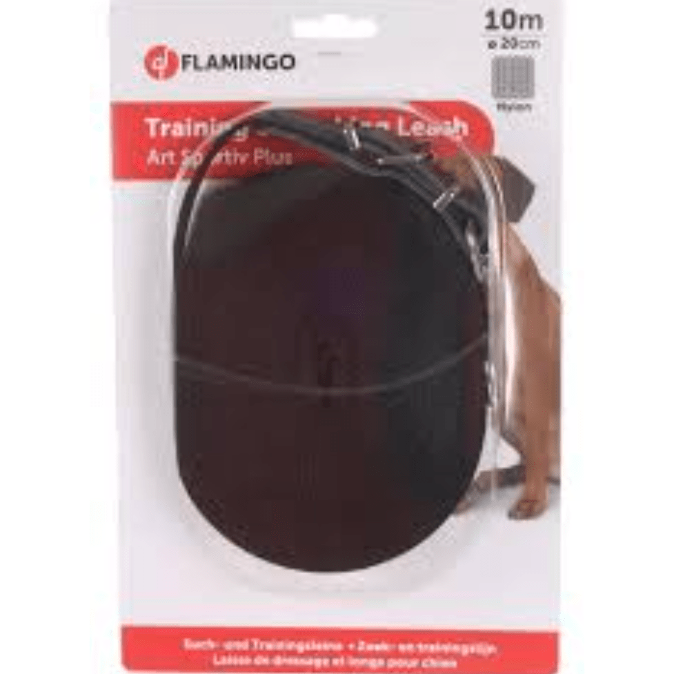 Flamingo Tracking Leash Ziggi Black 10m 20mm
