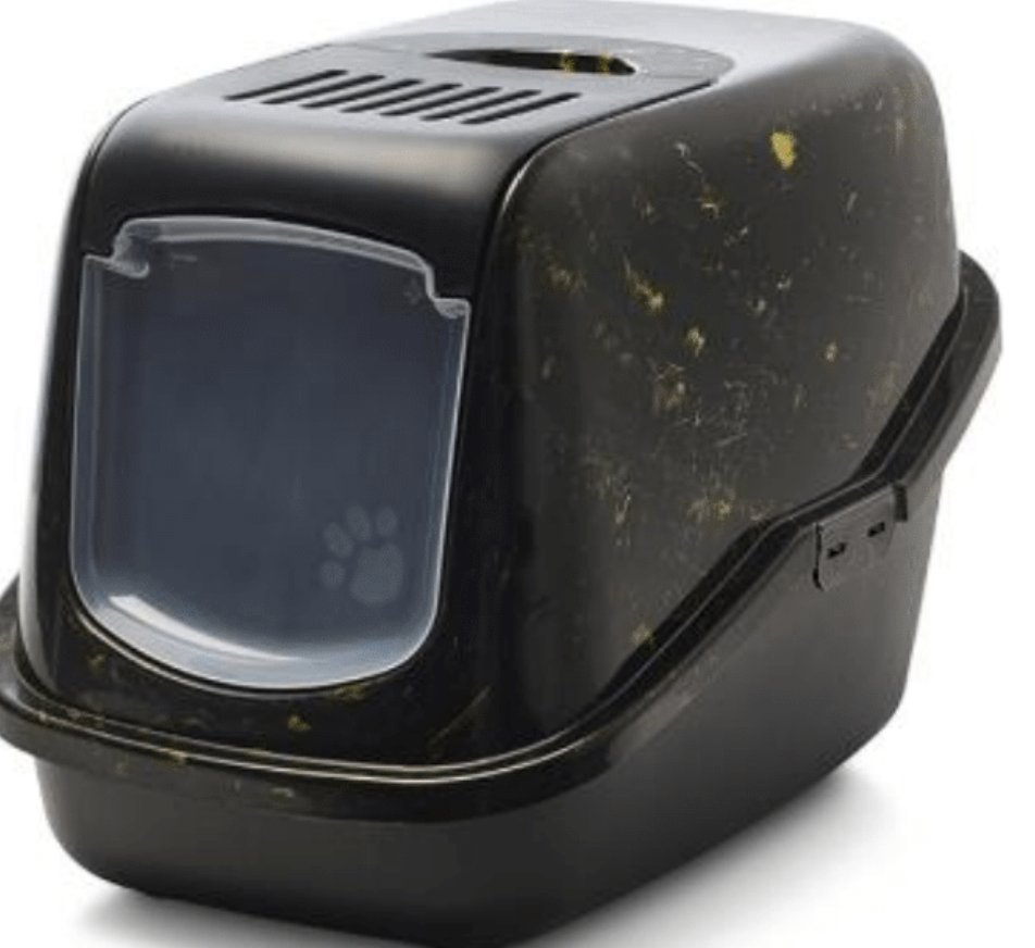 Savic Nestor Marble Black Gold Cat Litter Box 56x39x38.5cm