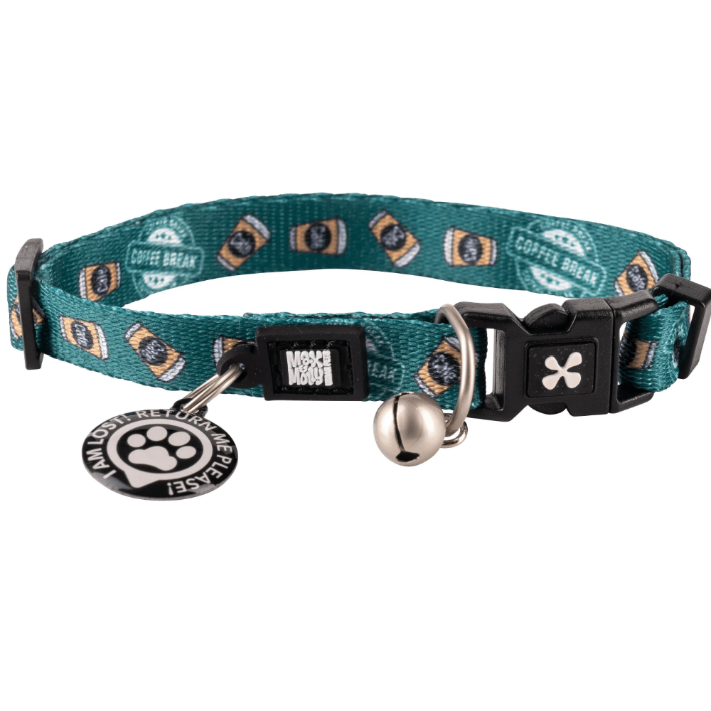 Max & Molly Smart I.D Collar Coffee Break Cat