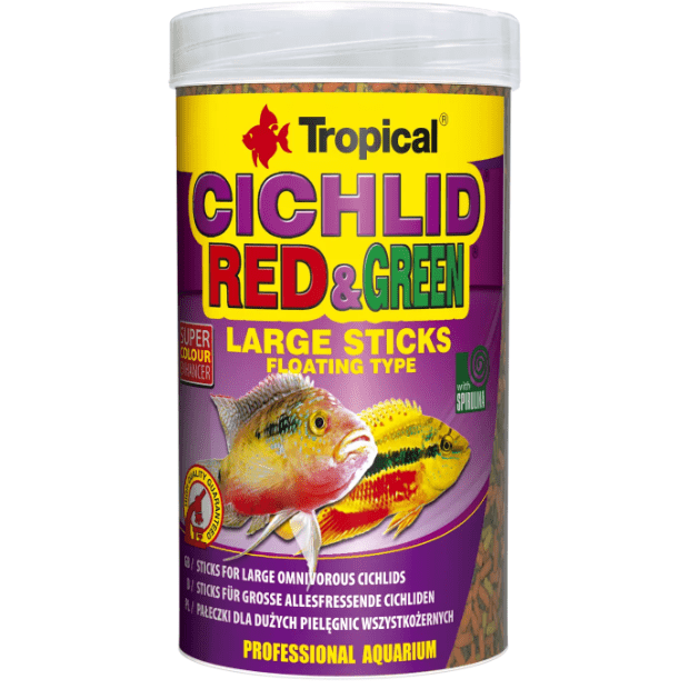 Tropical Cichlid Red&Green Large Sticks 1000ml 360gr