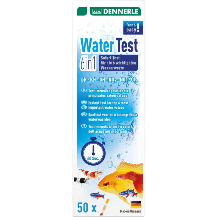 Dennerle Water Test 6in1 - 50 Test Strips