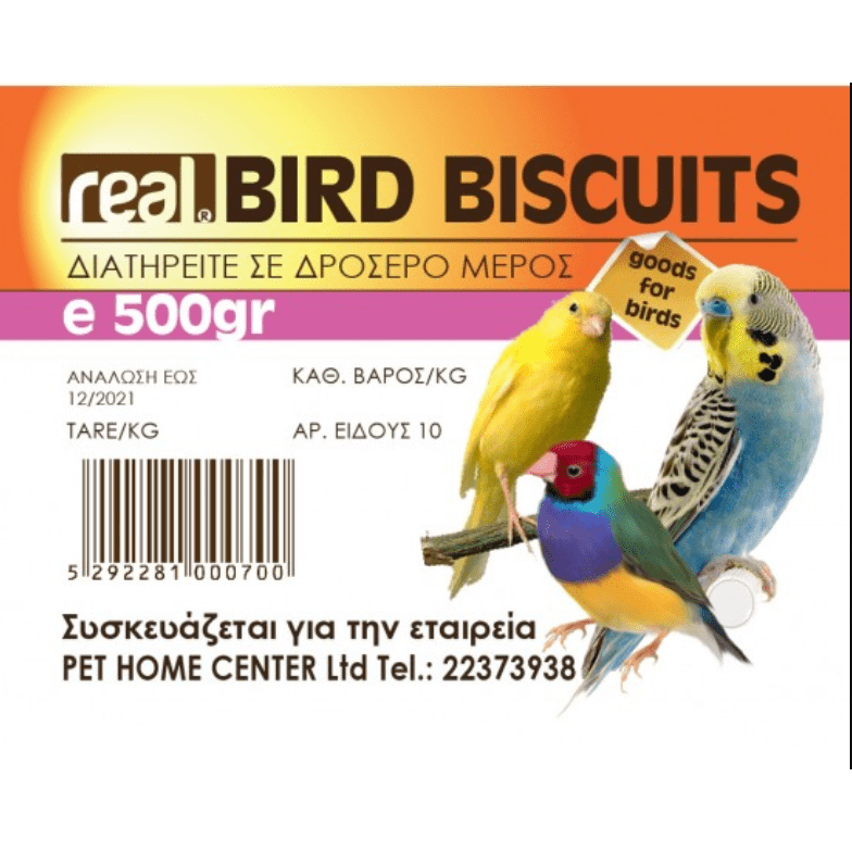 Real Bird Biscuits Food 500gr