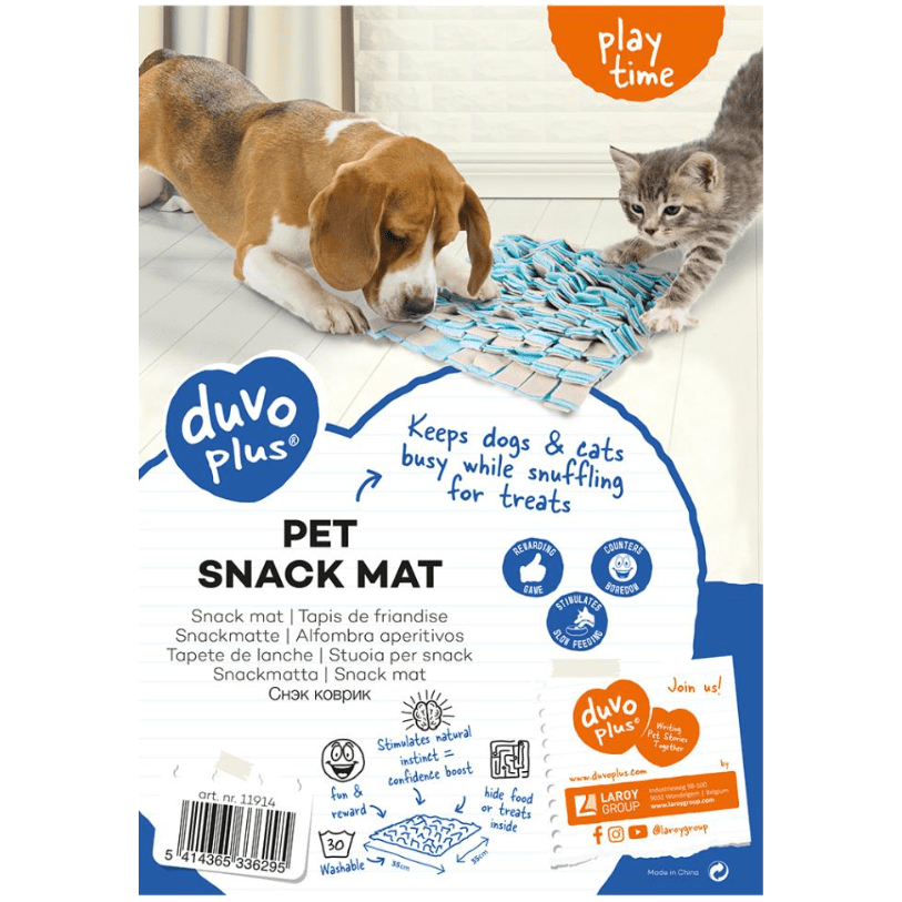 Duvo+ Pet Snack Mat Blue/Grey 35x35cm