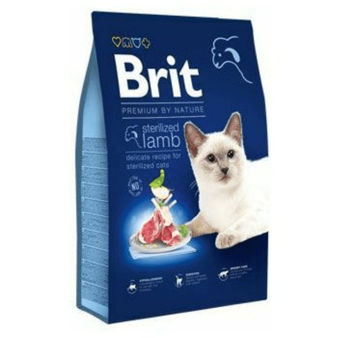 Brit Premium Sterilised Lamb Cat 8kg