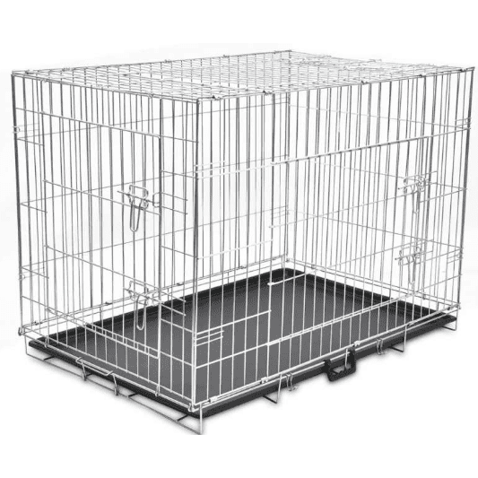 Croci Toulouse Zinc Coated Dog Box with Two Doors 64x48x54cm