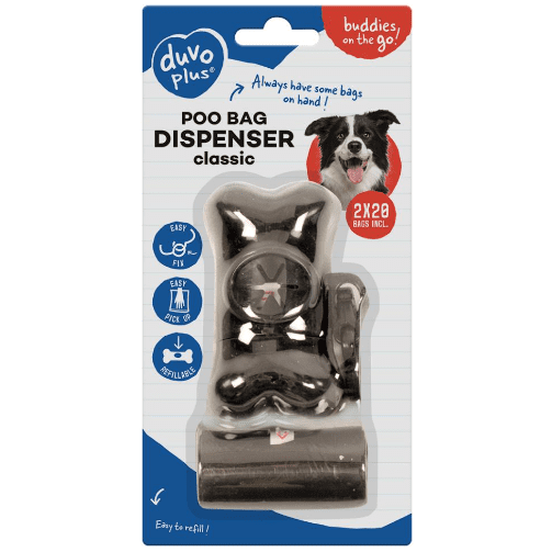 Poo Bag Dispenser Bone (Available in Blue or Black)